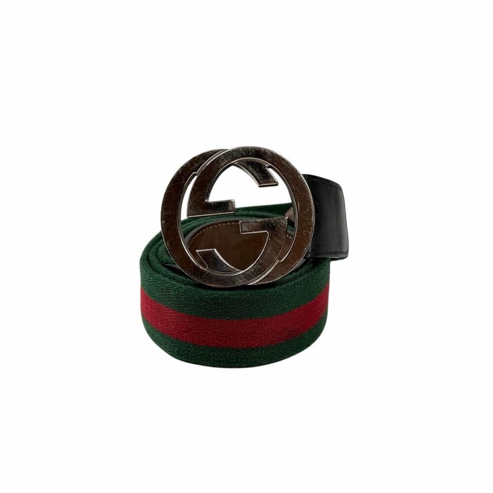 Size 95/38 - Gucci Web Stripe Belt